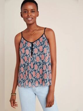 Maeve Tati Textured Shimmer Tank Small